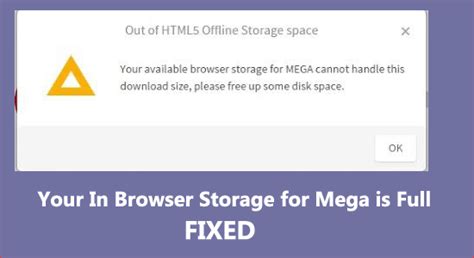 your in browser storage for mega is full|7+ Fixes For “Your In Browser Storage for Mega is Full”.